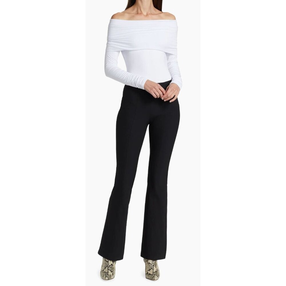 Rag & Bone Simone Mid-Rise Flare Pants Black-sz 10